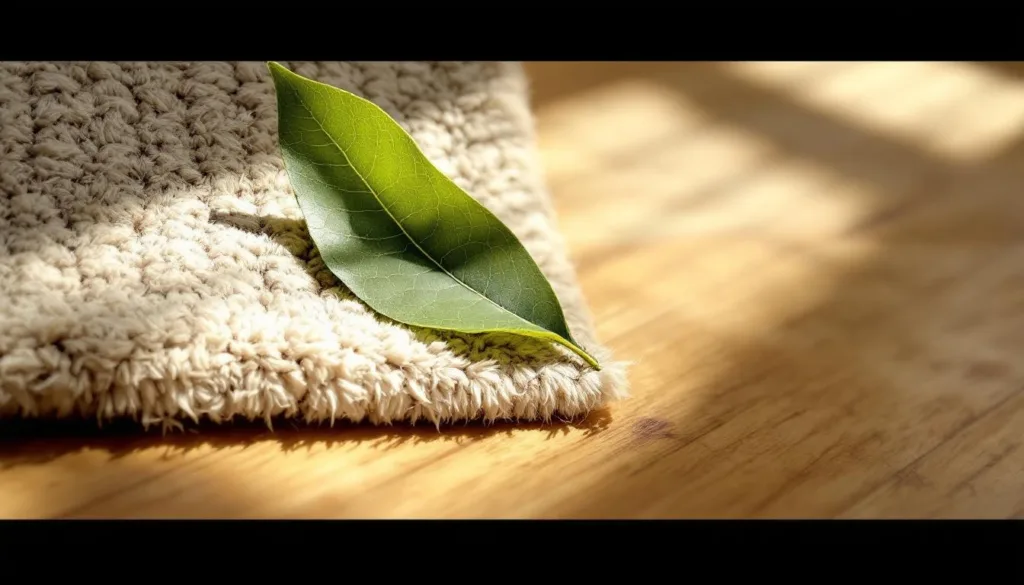 descubre cómo una hoja de laurel colocada bajo la alfombra elimina olores toda la noche, sin necesidad de ambientadores ni sprays.