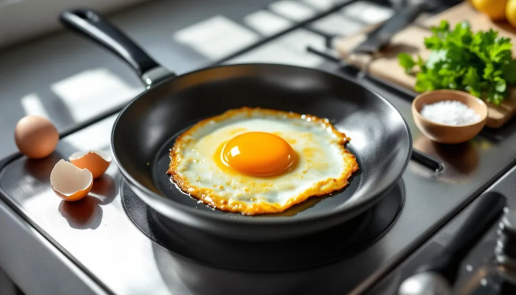 descubre cómo freír huevos correctamente sin usar mantequilla ni aceite vegetal, para lograr una textura perfecta y un sabor delicioso.