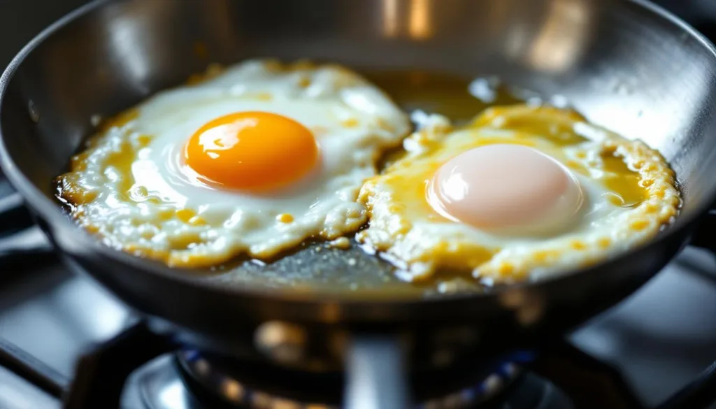 un chef revela cómo el uso de mantequilla o aceite vegetal puede cambiar completamente el sabor y la textura al freír huevos.